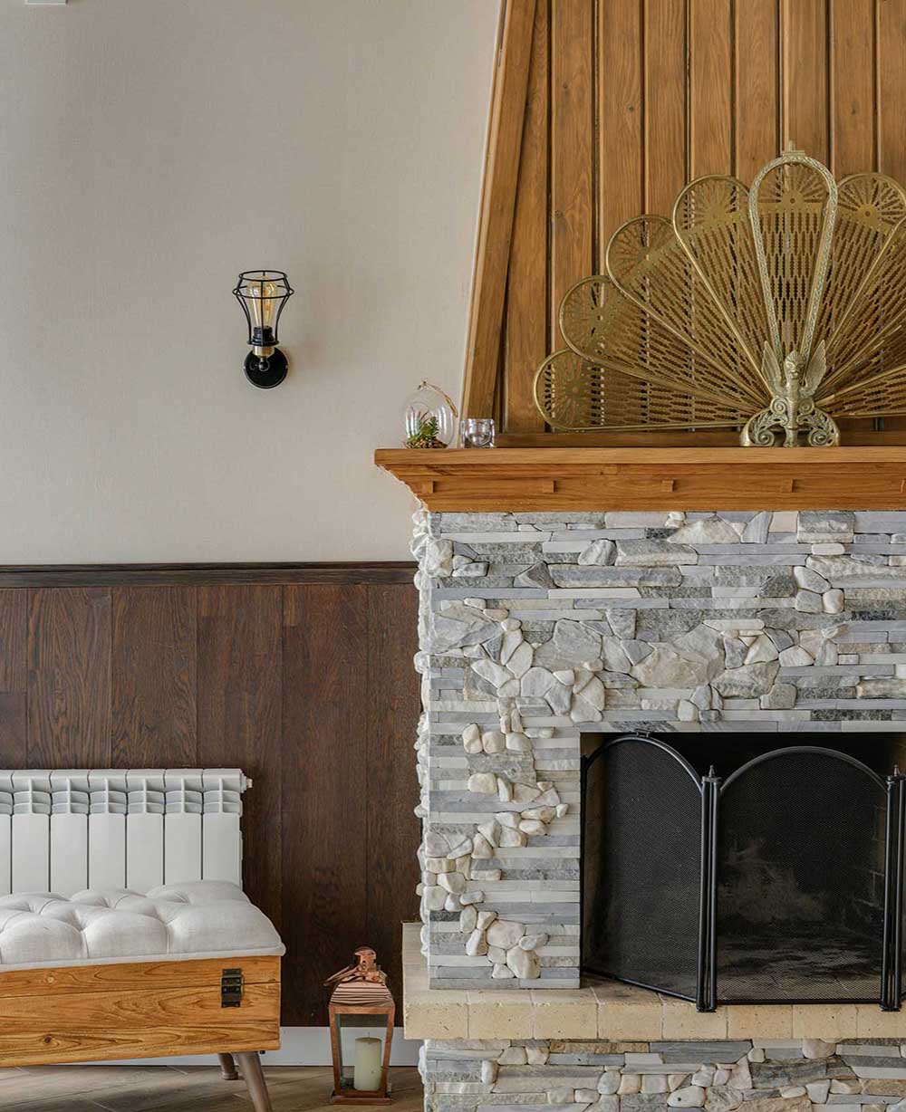 rustic fireplace mantels Michigan